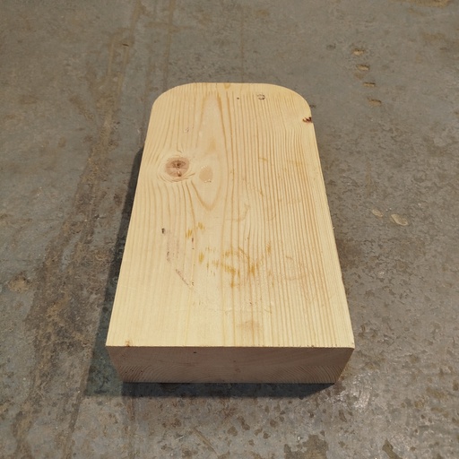 [250808AE001] Bloc Bois Massif Arrondi - 37.2 x 19.9 x 8cm