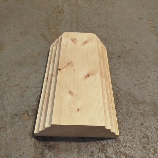 [250808AE002] Bloc Bois Massif Arrondi - 37.5 x 20 x 8cm 