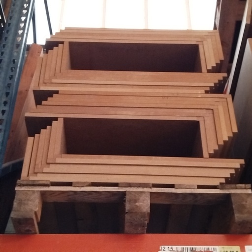 [251106PER031] Cornière MDF - Base : 116 x 68.5 x 1.9cm Rebord : 19cm