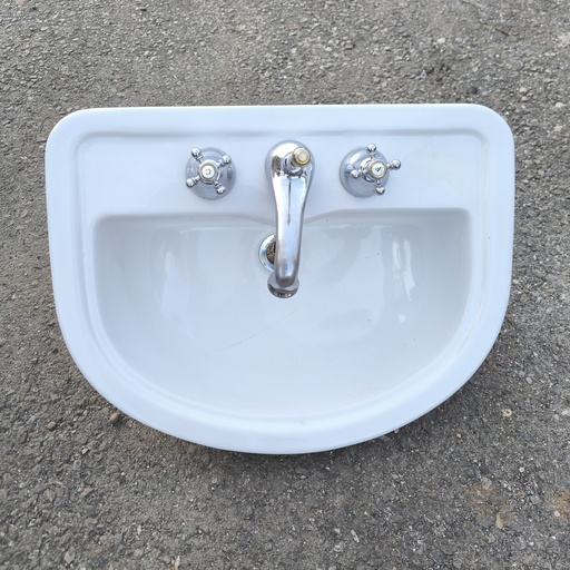 [251211BAY004] Lavabo Céramique Blanc - 60 x 47 x 20cm