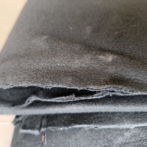 [260227AZU012-7] Tissu Style Feutré Noir - 1m