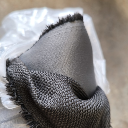 [260227AZU012-10] Tissu Doublé + Maillage Noir - 3m