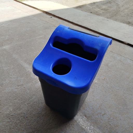 [260326CAG002] Poubelle PVC Noire 25L - 50 x 34 x 25cm