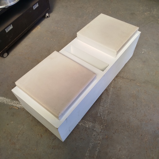 [260326CAG012] Banc MDF Blanc 2 Places - 130 x 50 x 48cm