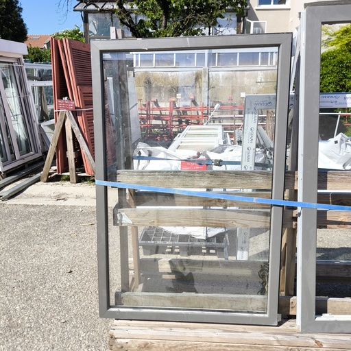 [260423MET028] Fenêtre PVC Gris 1 Vantail Oscillo-Battant - 1588 x 1080 x 40mm