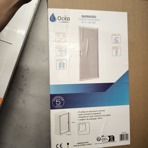 Paroi De Douche Porte Pivotante BARBADES OCEA