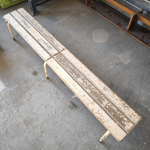 [260827PER014] Banc Pour Enfant Bois + Acier - 200 x 35 x 33cm