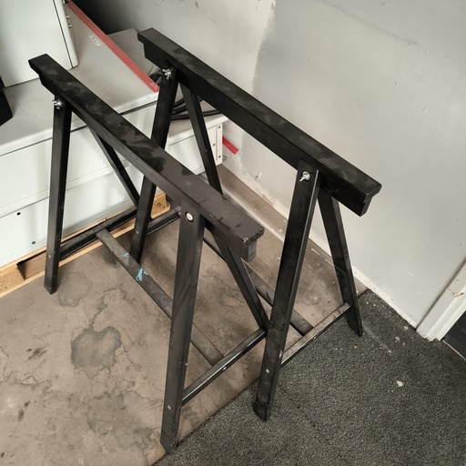 [260911MNK001] Tréteaux Bois Noirs - 72 x 70 x 40cm