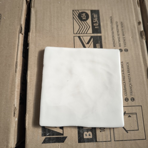 [261014CAR005] Lot Carrelage Blanc Brillant - 6m² - 100 x 100 x 8mm