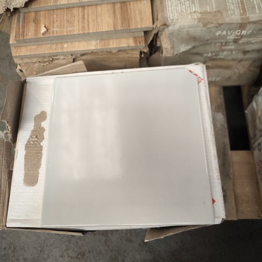 [261014CAR014] Lot Faïence Blanc Brillant - 3.2m² - 200 x 200 x 6mm