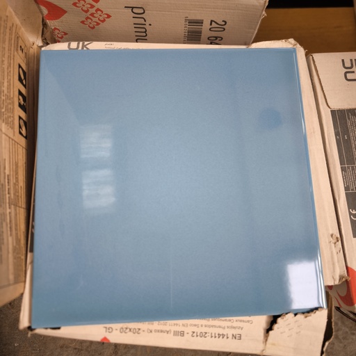 [261014CAR021] Lot Faïence Bleue - 3.2m² - 200 x 200 x 6mm