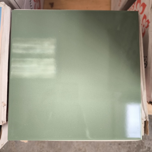 [261014CAR022] Lot Faïence Verte - 1.6m² - 200 x 200 x 6mm