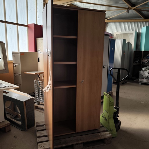 [261021FRTV018] Armoire Bois 2 Portes - 198 x 90 x 46cm