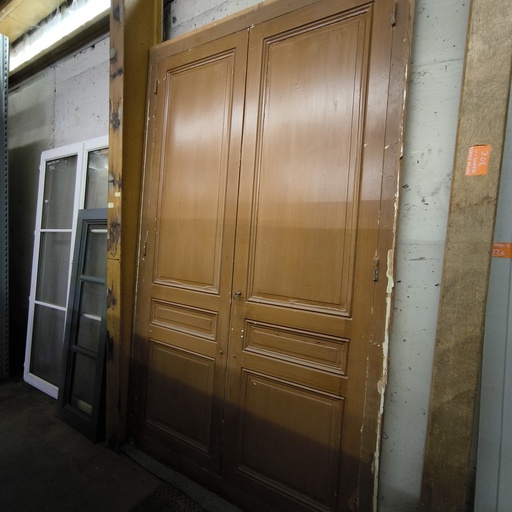 [261021FRTV063] Bloc Porte Massif Double Ventaux- 230 x (67+67) x 3cm