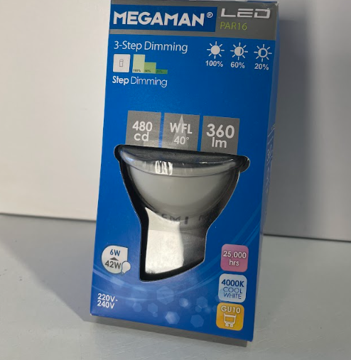 Ampoule - LED - Megaman - 3 Step Dimming - GU10  - 6w eq 42w 