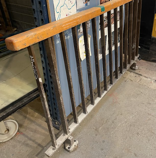 [250128EIFBOB016] -50% Garde-Corps Droit Int Alu/Bois - 296 x 102cm