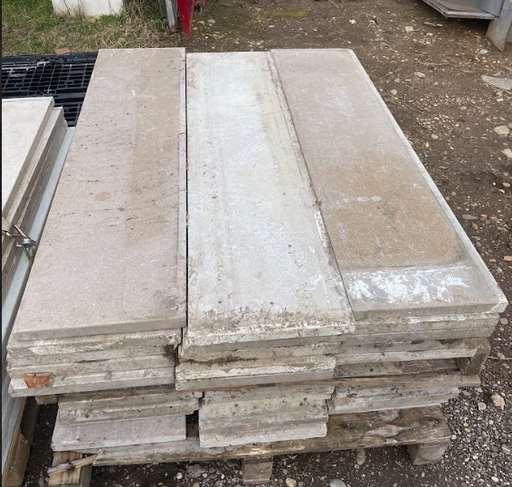 [250130LAS001] Emmarchement Travertin - 129 x 32 x 3.5cm