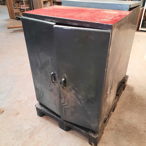 [250213LJPS035] Commode Métallique Noire - 102 x 78 x 47cm