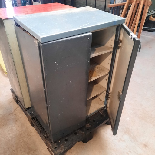 [250213LJPS036] Commode Métallique Noire - 100 x 76 x 47cm