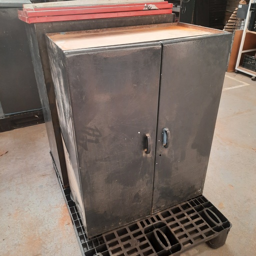 [250213LJPS037] Commode Métallique Noire - 98 x 75 x 43cm