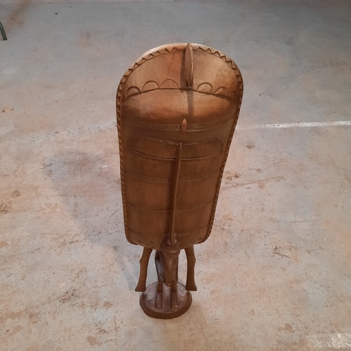 [PDC250220HMG003] Statuette Bois Masque - 110 x 30cm